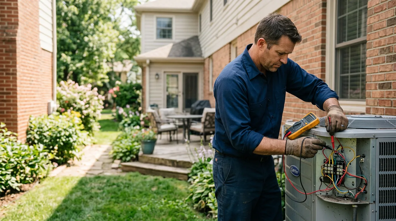 HVAC technician working near Edmeston, NY